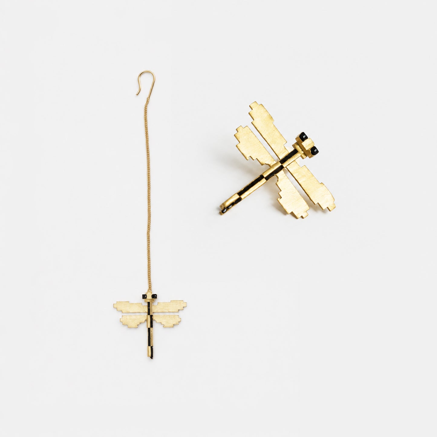 Dragonfly mismatch earrings