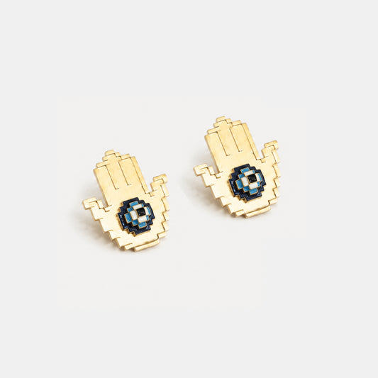 Pixel Palm earrings