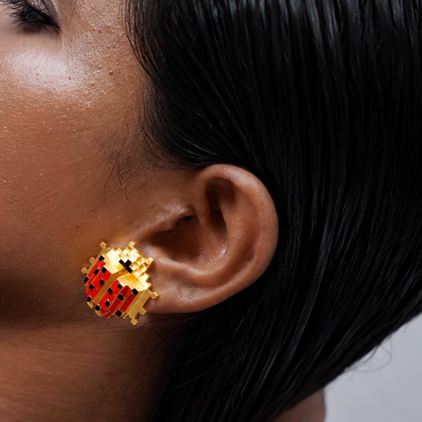 ladybird earring studs Large
